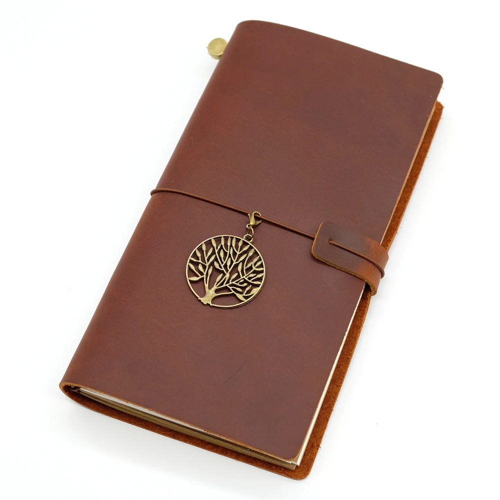 

100% Genuine Leather Traveler's Notebook travel Diary Journal Vintage Handmade Cowhide Gift traveler