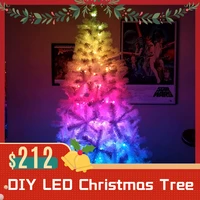 1 8m led artificial christmas tree fairy light rgb lights pvc pe simulation tree use christmas home decoration