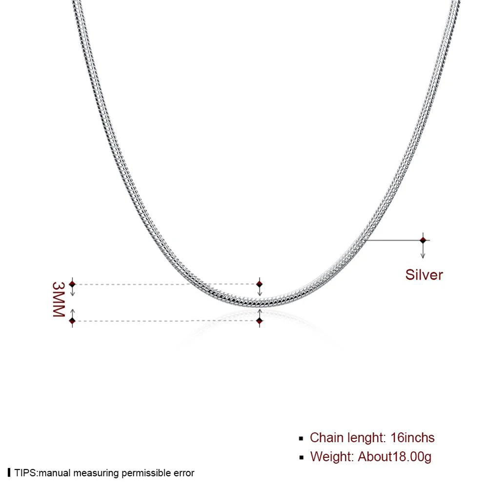 Мужская и женская цепочка в виде змеи 3 мм ювелирное изделие стиле Томаса из
