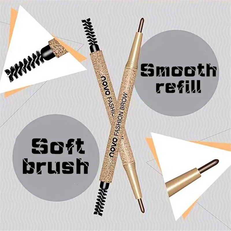 1Eyebrow Pencil and 3 Refill Waterproof Eye Brow Eyeliner Eyebrow Pen with Brush Makeup Cosmetic Tool Colors | Красота и здоровье