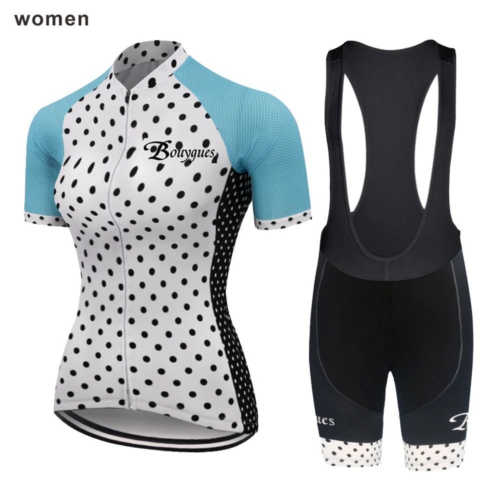 Женский дышащий комплект одежды для езды на велосипеде синий