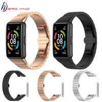 stainless steel band straps for huawei band 6 smart wristband bracelet replacement watch strap for huawei honor 6 metal correa
