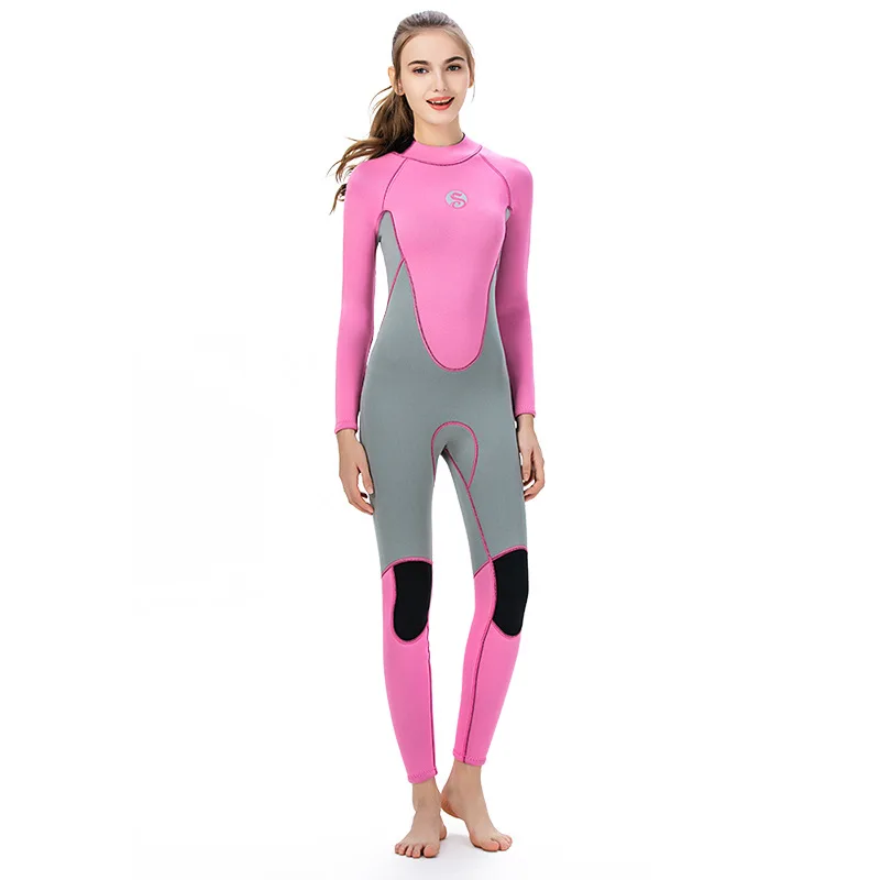 

Back Zipper One Piece Full Body Keep Warm Neoprene Wetsuit 3mm Women Scuba Diving Suit Snorkeling Dress Surfing Suits