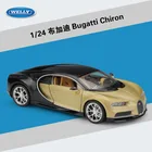 Модель автомобиля Welly из сплава Bugatti Chiron 1:24, Литые и игрушечные транспортные средства, собирайте подарки без пульта дистанционного управления, B541Type