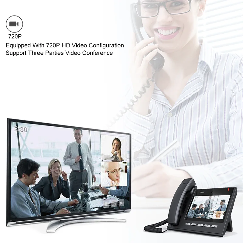 Смартфон Fanvil C600 720P HD видео поддержка трех вечеринок беспроводная связь |