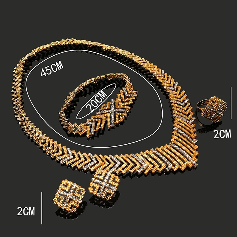 

Fani Fashion African Beads Jewelry Set Wholesale Dubai Gold Jewelry set Nigeria woman India Cubic Zirconia Bridal Jewelry Sets