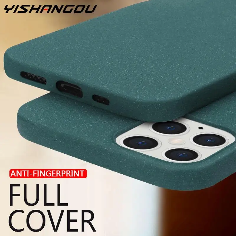 Ультратонкий матовый чехол из песчаника для iPhone 12 Pro мягкая задняя крышка 11 XS MAX XR X
