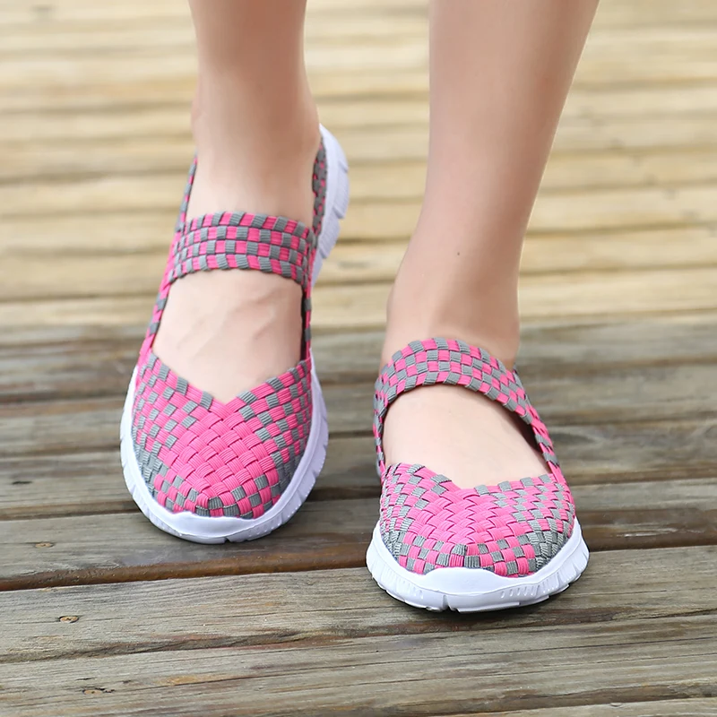 Туфли женские на плоской подошве удобные повседневные кроссовки без шнуровки