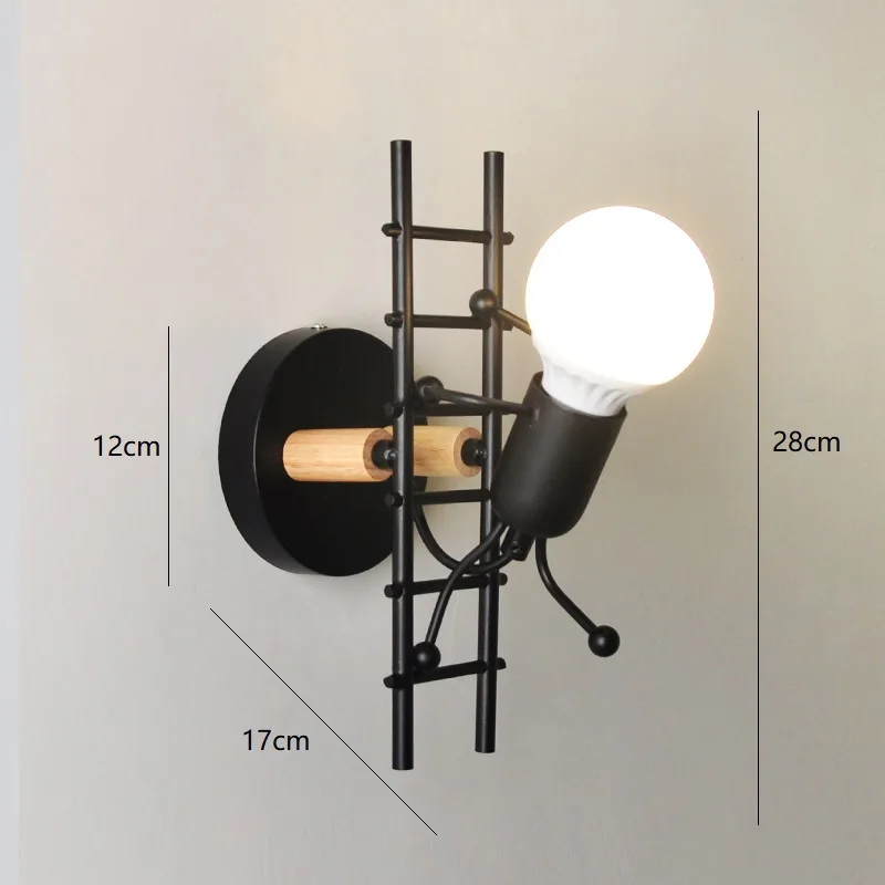 Креативная настенная железная лампа в мультяшном стиле светильник для стены