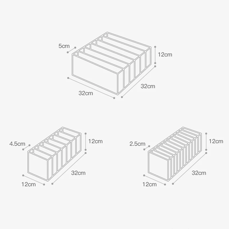

Container Boxes Travel Wardrobe Drawer Underwear Bra Divider Closet Foldable Socks Bra Storage Box Home Storage Organizer
