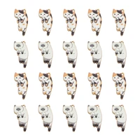 10pcslot metal charms cat charms pendant animal kawaii multicolor enamel diy making necklace jewelry fashion