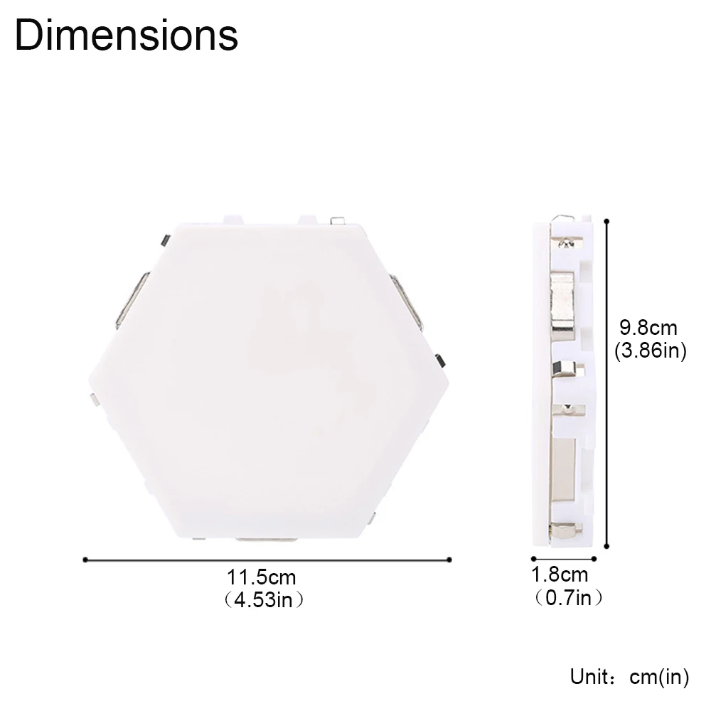 

Hex LED White Night Light Panels Modern Quantum Smart Modular Touch Hexagon Wall Lights DIY Magnetic Lamp for Bedroom Decor