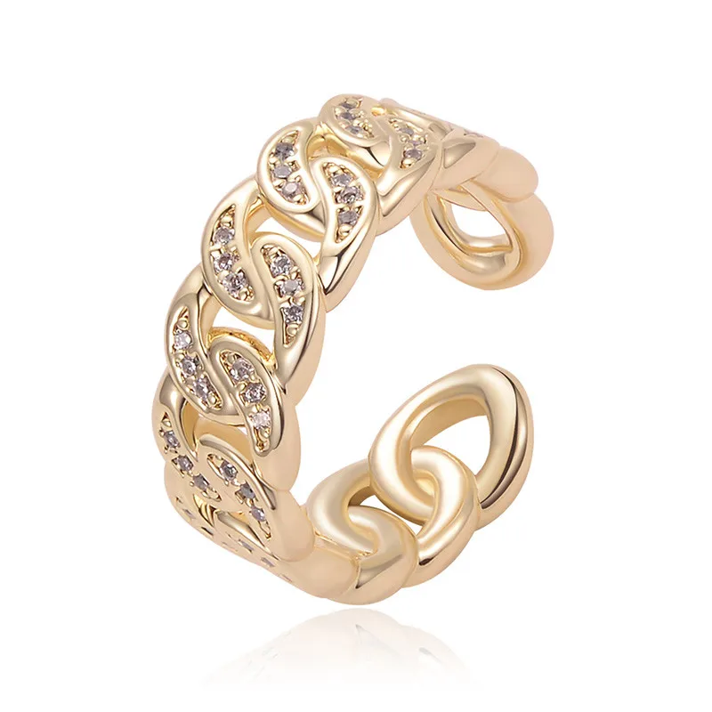 

Brighton Classic Geometric Twist Wrapped Zircon Open Adjustable Finger Rings For Women Fashion Party Wedding Trendy Jewelry Gift