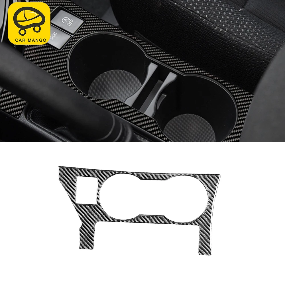 

For Toyota Corolla 2014-2018 LHD RHD Carbon Fiber Car Accessories Cup Holder Panel Cover Frame Sticker Trim Interior Decoration