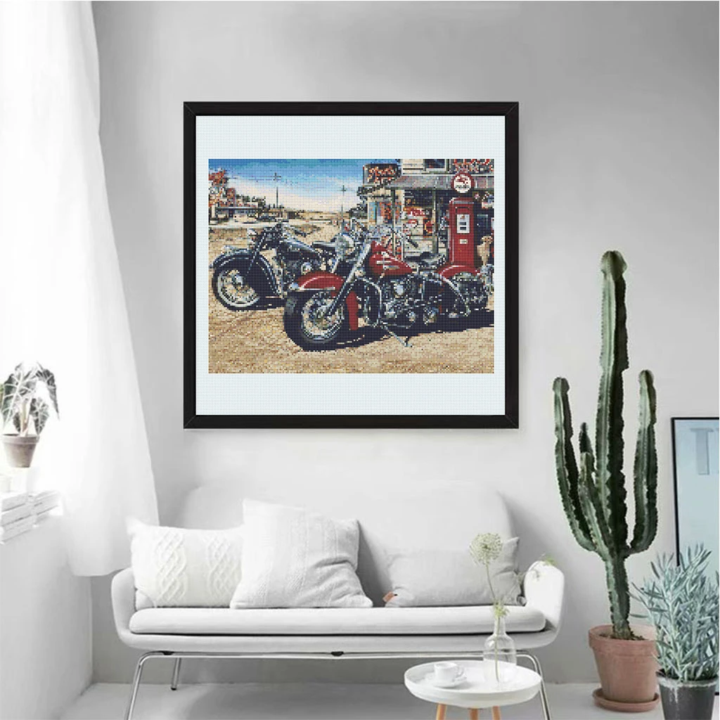 Алмазная 5D Вышивка Moto картина с полными квадратными/круглыми стразами вышивка