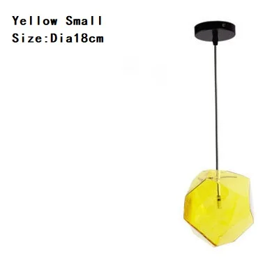 Yellow 18cm Современная цветная хрустальная люстра индивидуальная ресторанная барная стойка креативная специальная хрустальная люстра из камня - Цвет абажура: Yellow 18cm