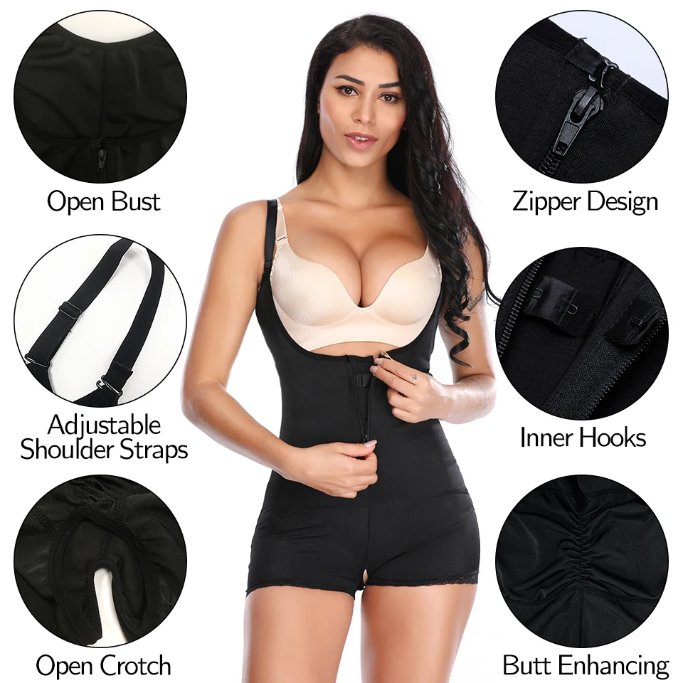 Корректирующее белье боди для женщин с контролем живота нижнее похудения