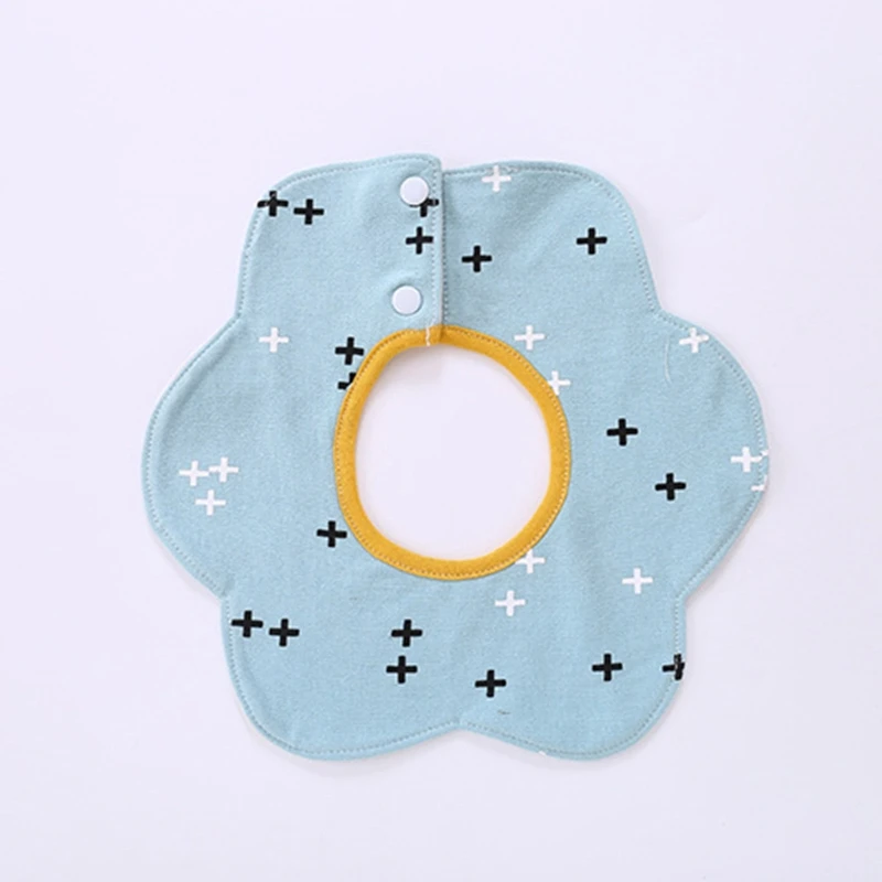 

5pcs/set Newborn Baby Pure Cotton Waterproof Flower Bibs Feeding Burp Cloths A2UB