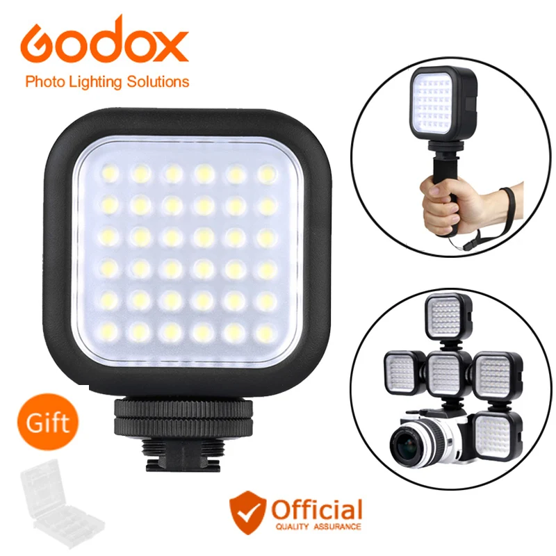 

Godox LED36 Video Light 36 LED Outdoor Photo Lights Lamp 5500~6500K for Canon eos 70d 6d DSLR Camera Camcorder DVR accessories