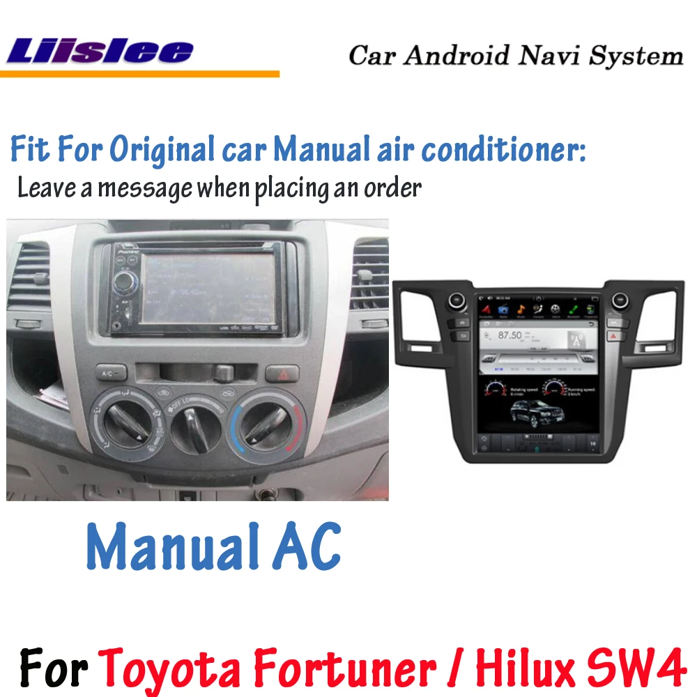 Liislee Android Tesla вертикальный для Toyota Fortuner/Hilux SW4 стерео автомобильный BT Carplay gps Navi карта навигационная система Мультимедиа