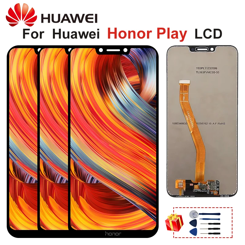ЖК дисплей 6 3 дюйма для Huawei Honor Play с дигитайзером на сенсорном экране цифровым