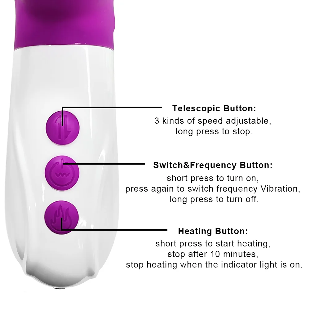 Телескопический бриллиантовый вибратор 7 скоростей лижущий язык Стимулятор