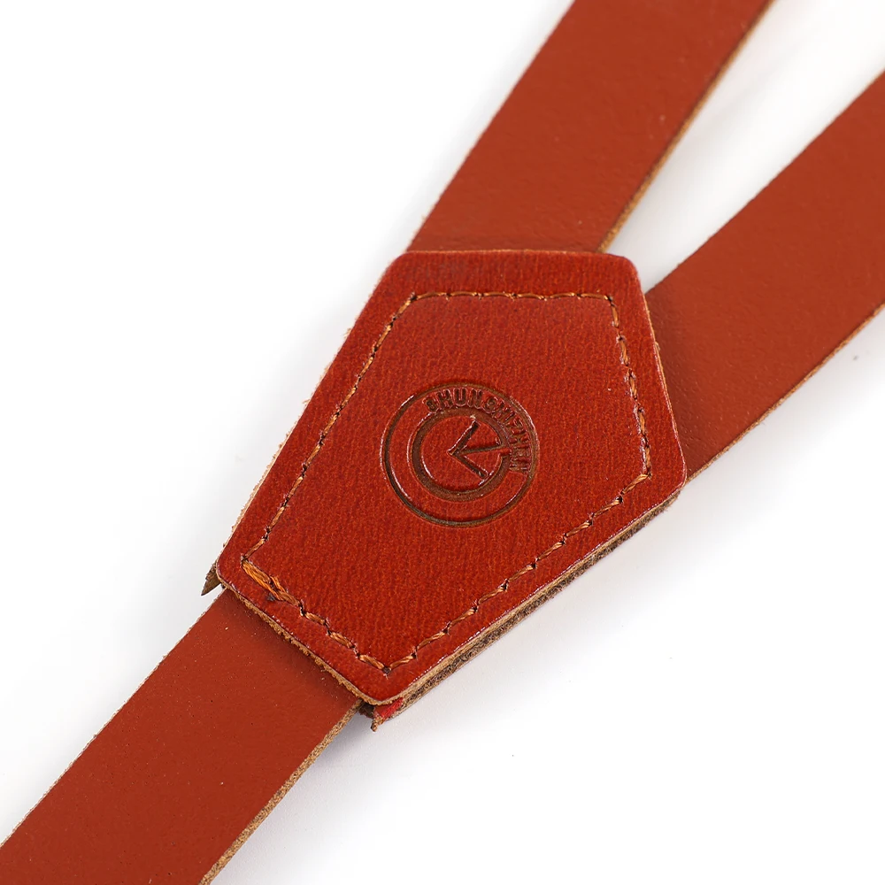 1 7 см модные кожаные подтяжки с 4 зажимами мужские в западном стиле для брюк|men