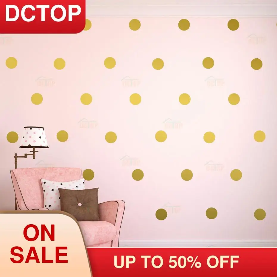 Золотой горошек DIY Настенная Наклейка для детской комнаты классный декор