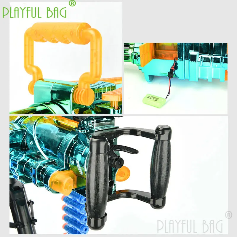 Outdoor sports gold Gatling soft bullet gun electric continuous fire children's toy boy chicken model gift nd13 | Игрушки и хобби