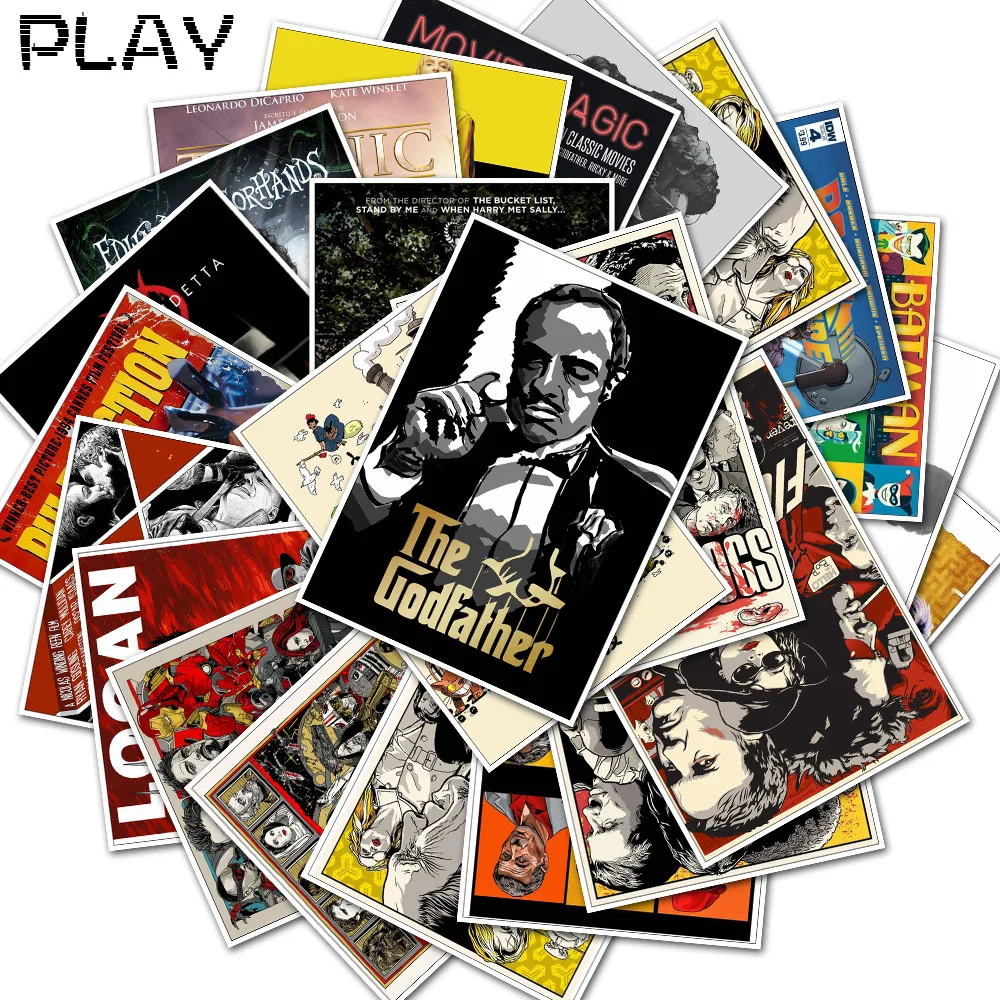 

25 PCS Classic Nostalgic Movie Stickers PULP FICTION KILL BILL Decals for Laptop Luggage Bicycle Fridge Book Suitcase Guitar