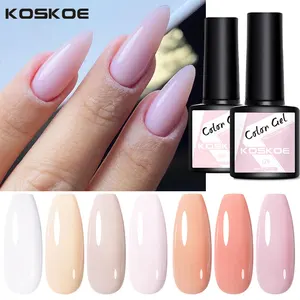 Гель-лак для ногтей KOSKOE, Полупостоянный, белый, телесный, розовый