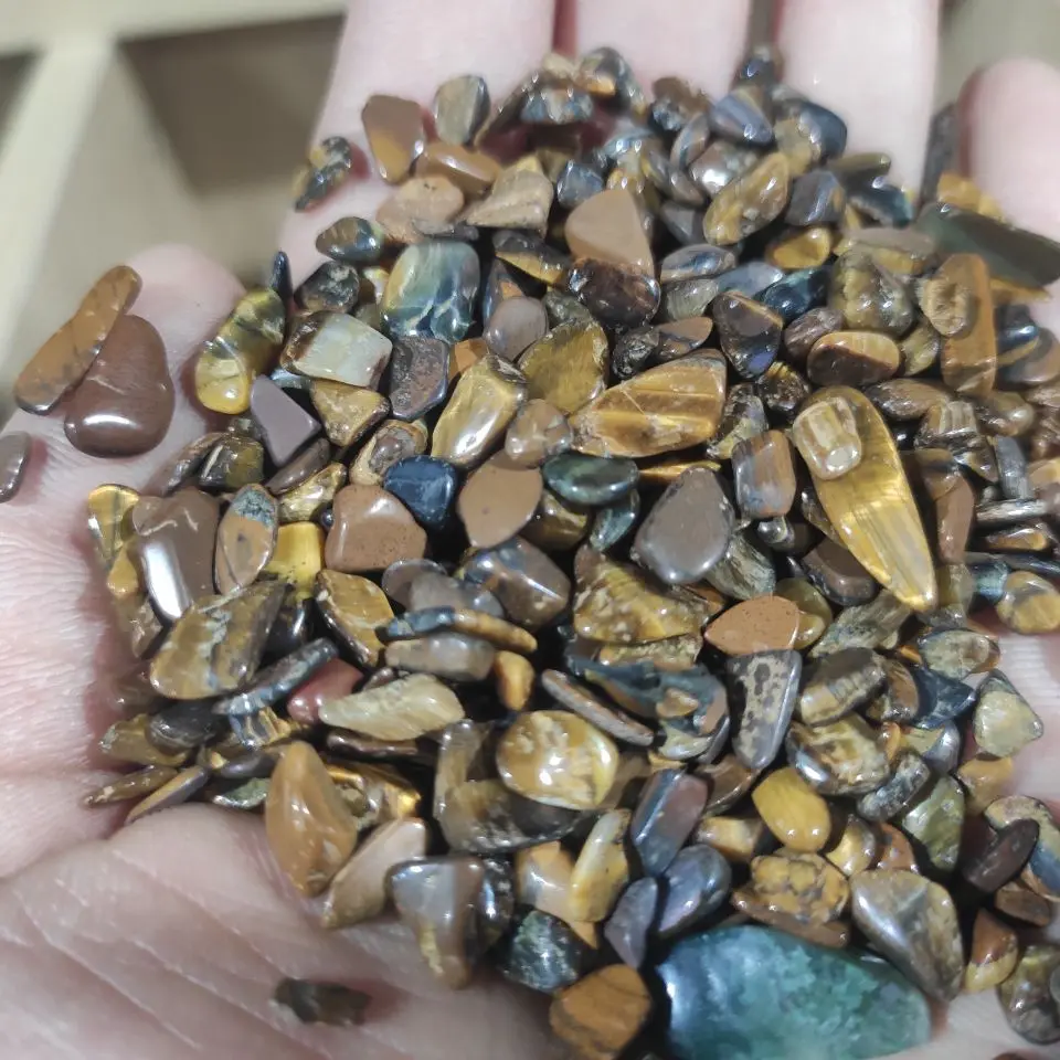 

100g Natural Tiger Eye Quartz Gravel Treatment Reiki Pearl Aquarium Garden Kitchen Decoration