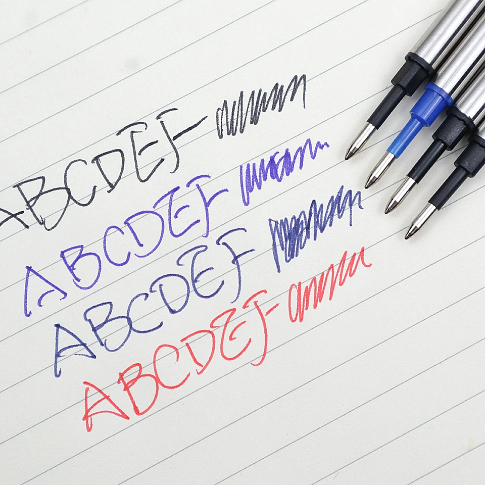 Стержни для шариковой ручки металлические 0 7 мм черные/синие/красные чернила