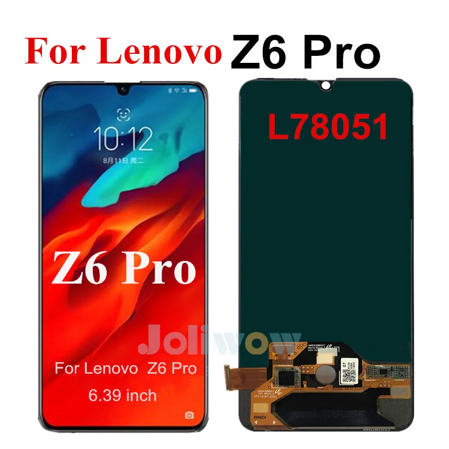 ЖК дисплей 6 39 дюйма для Lenovo Z6 Pro с сенсорной панелью и дигитайзером в сборе