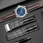 Ремешок из натуральной кожи для наручных часов Breitling, 22 мм, 24 мм