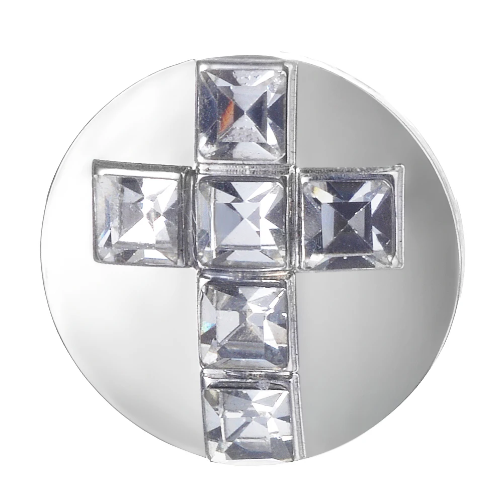 Оснастка ювелирные изделия религия крест круглые стразы 18 мм кнопки для оснастки