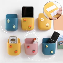 Cute Colorful Fruit Wall Mounted Storage Box Air Conditioning Remote Control TV Organizer Storage Case Mobile Phone Plug Holder