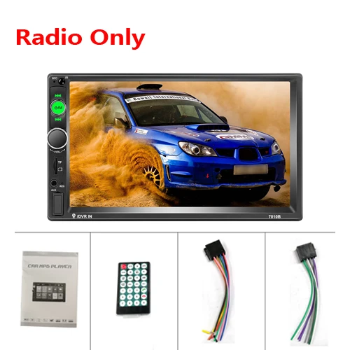 Radio Only AMPrime 2 Din автомагнитола универсальная " Автомагнитола Mirrorlink Мультимедиа Видео плеер Bluetooth SD/FM/MP4/Aux с камерой заднего вида - Цвет: Radio Only