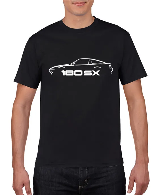 Футболка с принтом Nissan GTR 180sx 100% хлопок коротким рукавом круглым вырезом в стиле