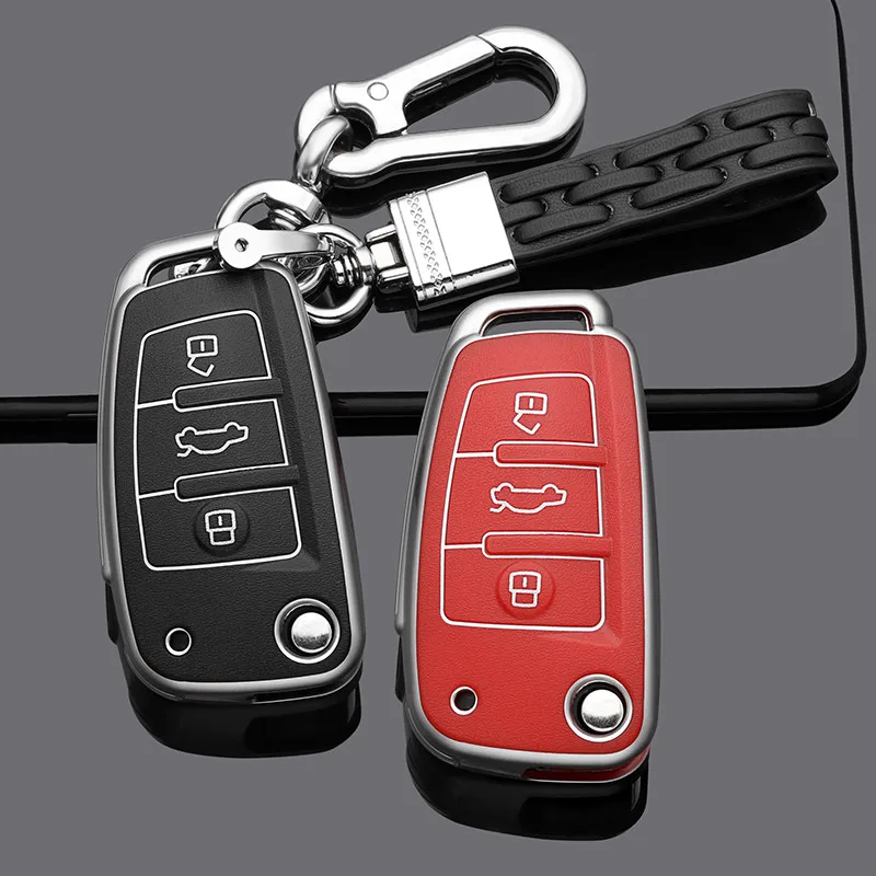 

Car Key Case For Audi A1 A3 A4 A5 A6 A7 A8 Quattro q3 q5 q7 r8 Allroad C5 C6 TT S3 S5 S6 S4 Rs5 Rs6 2003-2015 Holder Shell Cover