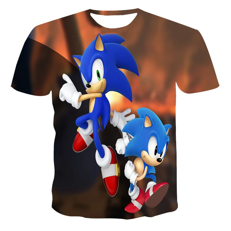 

Summer Kids Sonic Hedgehog T-shirt Boy Girl Clothes Cute Baby Sweatshirt Fashion Cartoon T-shirt Size 4T-14T 2021