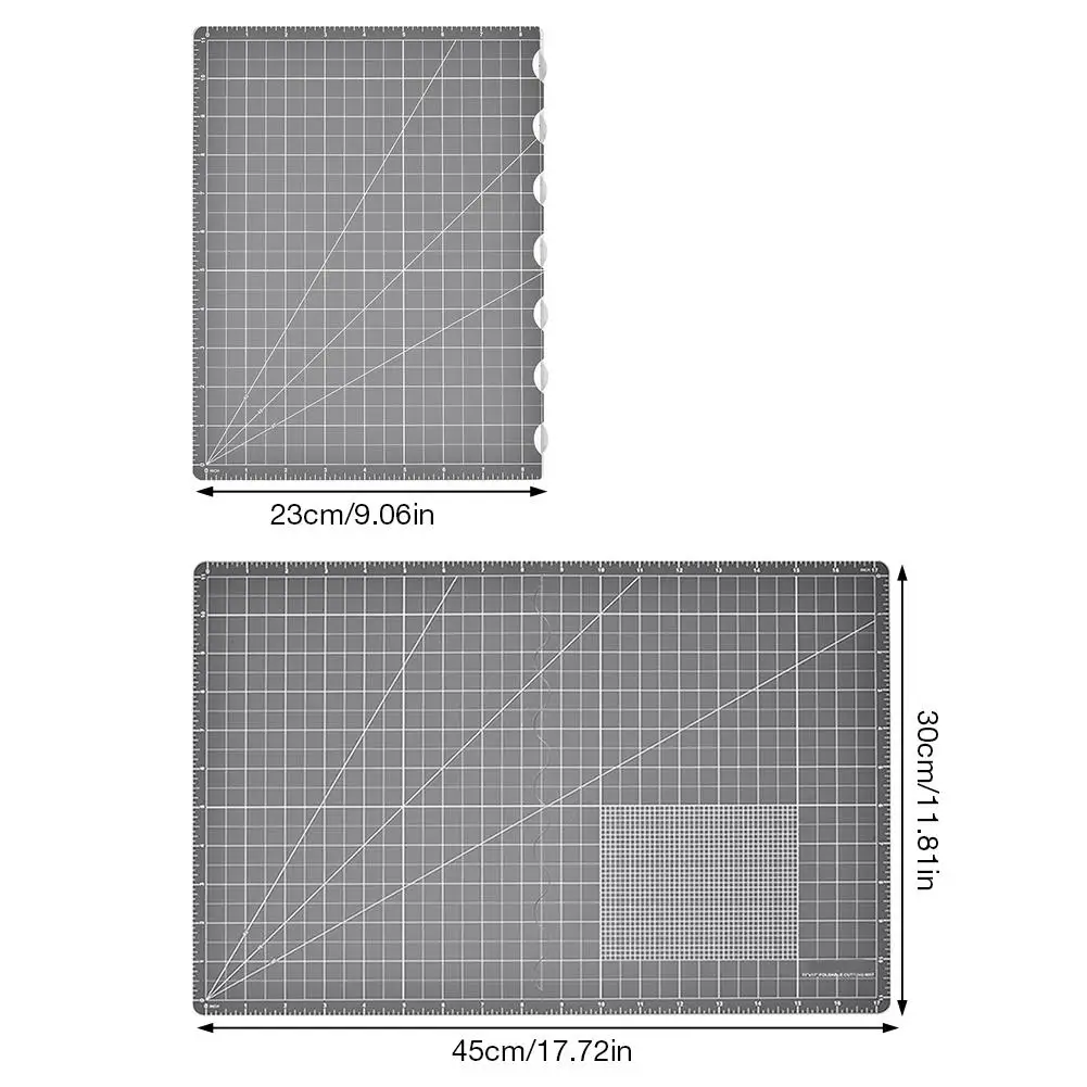 PVC Cutting Mat Grid Lines Self Healing High Card Mats Board Paper For Crafts Quilting Sewing 45 x 30cm | Канцтовары для офиса и