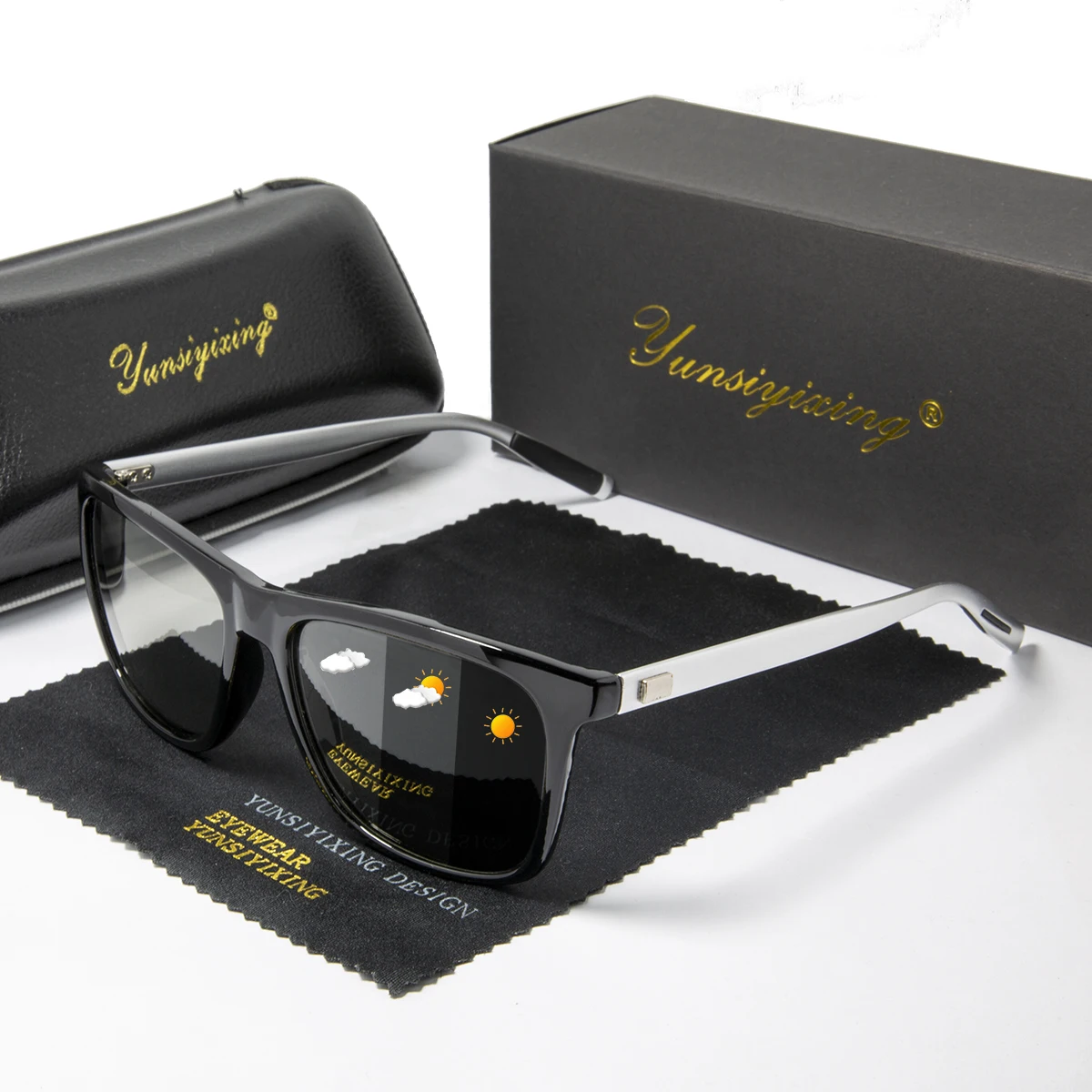 

Фотохромные солнцезащитные очки YUNSIYIXING для мужчин и женщин, брендовые солнечные очки с поляризационными линзами, хамелеоны UV400, аксессуары ...