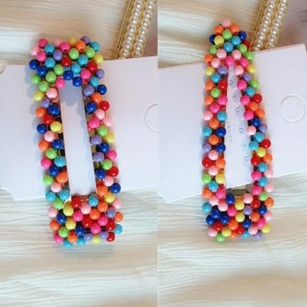 

Rainbow Candy colour hair clip New Cute Cartoon Type Metal Baby BB Clip Girls Hairpins Hair Clip Headwear Children Accessories