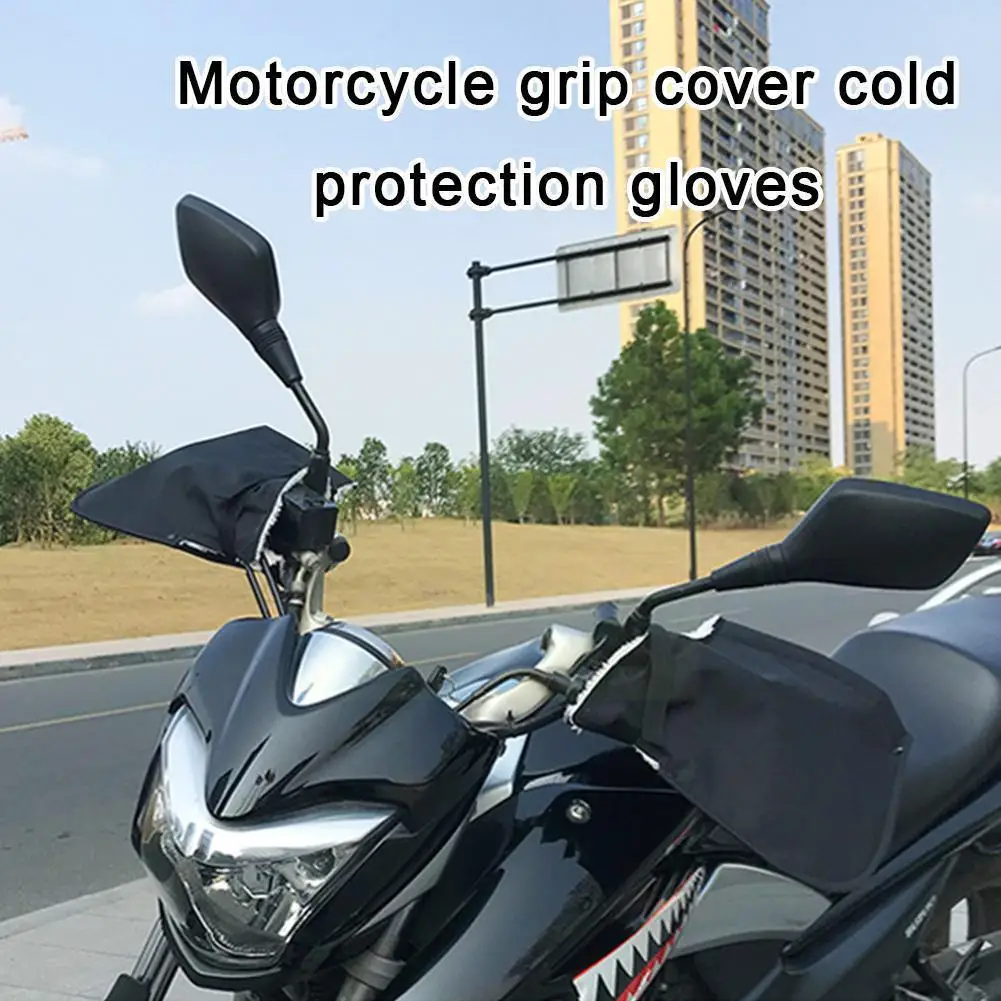 

Universal Motorcycle Grip Handlebar Muff Winter Warmer Thermal Mitts Handle Cover Bike Gloves Windshield T6o5