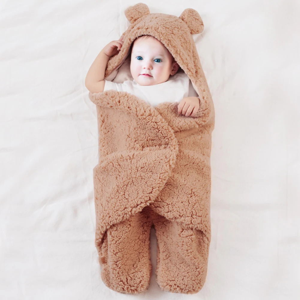 Детский флисовый спальный мешок ультрамягкое пушистое одеяло для новорожденных