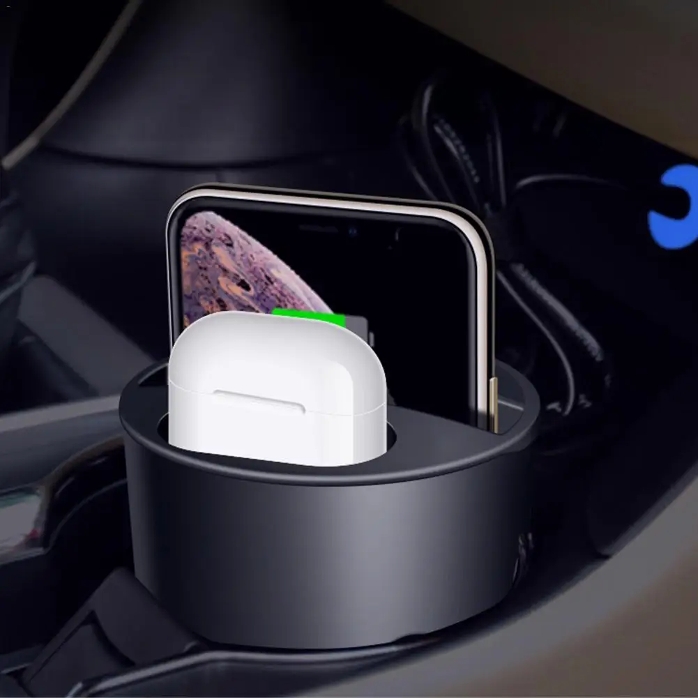 Беспроводное зарядное устройство QI для IPhone AirPods Apple Watch автомобильное с водяной