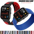 22 мм 20 мм Плетеный соло петля для Amazfit GTS 22eGTS2 MiniGTR 42 мм 47 ммGTR22estratos 23 браслет correa Amazfit ремешок Bip