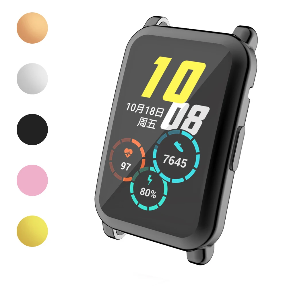 

Tpu Case For Honor Es All-around Ultra-thin Screen Protector Cover Full Hd Coverage Plated Watch Cases For Honor Es Soft Shell