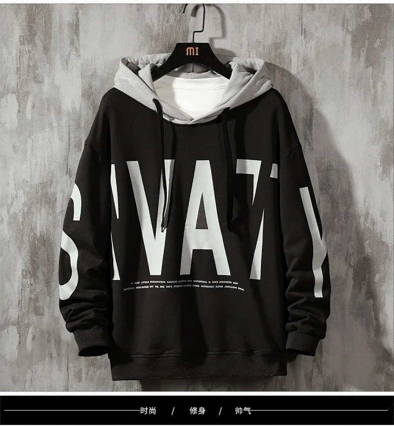 

2021 popular men's autumn new Korean fashion Pullover Hoodie casual loose Long Sleeve Jacket